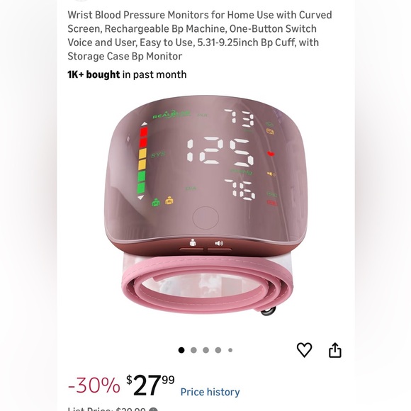 Other - Smart Blood Pressure Monitor - Pink